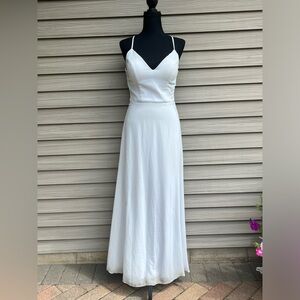 Ice blue long dress
